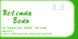 melinda bedo business card